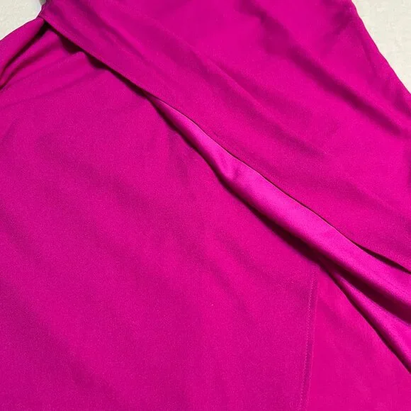 Banana Republic Sleeveless Faux Wrap Sheath Dress Size 6 Magenta Pink V-Neck - Picture 11 of 11